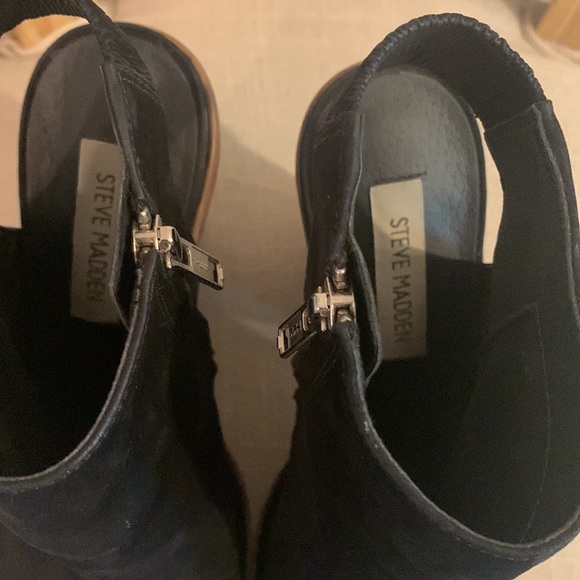 Steve Madden Valencia Black Suede Booties - Picture 9 of 11